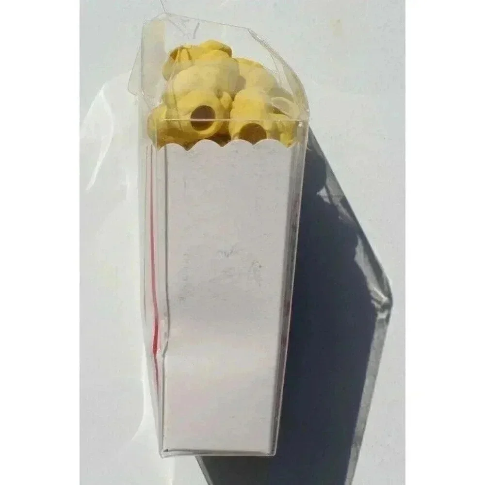 NEW Rubber Popcorn Pencil Erasers 12pcs Office SCHOOL Home Gag Gift Birthday BAG